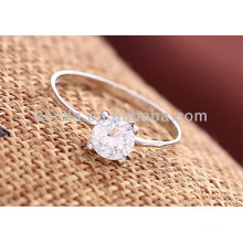 White stone zircon jewelry 925 silver ring
